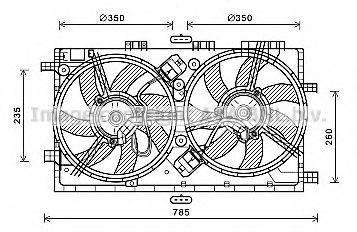 PRASCO OL7658 Fan, radiator